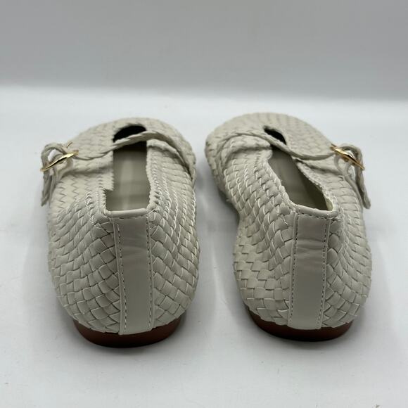 HOUSE OF HARLOW 1960 Bistro Woven Mary Jane Flats White Sz 8 NWOB - Picture 5 of 7